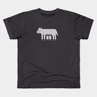 Minimalist design of Capitoline Wolf. Art in light ink Kids T-Shirt